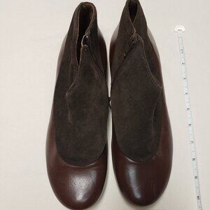 Giraudon brown leather and suede booties